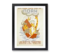 Wpa Noah Theatre Poster Vintage Framed Print | A2 Black Framed Wall Art | Ready to Hang | Classic Nature Picture | Living Room Bedroom Lounge Office