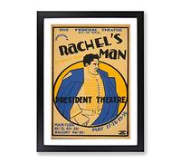 Wpa Rachel'S Man No.2 Theatre Poster Vintage Framed Print | A2 Black Framed Wall Art | Ready to Hang | Classic Nature Picture | Living Room Bedroom Lounge Office