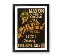 Wpa The Amazing Dr Clitterhouse Theatre Poster Vintage Framed Print | A4 Black Framed Wall Art | Ready to Hang | Classic Nature Picture | Living Room Bedroom Lounge Office