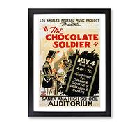Wpa The Chocolate Soldier No.2 Theatre Poster Vintage Framed Print | A4 Black Framed Wall Art | Ready to Hang | Classic Food Picture | Living Room Bedroom Lounge Office