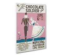 Wpa The Chocolate Soldier Theatre Poster Canvas Print | Gallery Wrapped 30mm Frame Wall Art | 24x16 inches | Ready to Hang | Retro Picture | Living Room Bedroom Lounge Office