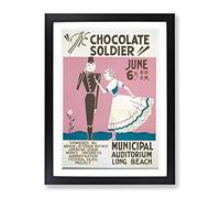Wpa The Chocolate Soldier Theatre Poster Vintage Framed Print | A4 Black Framed Wall Art | Ready to Hang | Classic Food Picture | Living Room Bedroom Lounge Office