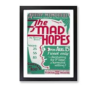 Wpa The Mad Hopes Theatre Poster Vintage Framed Print | A3 Black Framed Wall Art | Ready to Hang | Classic Nature Picture | Living Room Bedroom Lounge Office