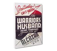 Wpa The Warrior'S Husband Theatre Poster Canvas Print | Gallery Wrapped 30mm Frame Wall Art | 24x16 inches | Ready to Hang | Retro Picture | Living Room Bedroom Lounge Office