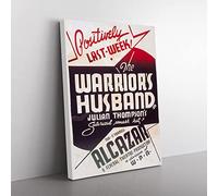 Wpa The Warrior'S Husband Theatre Poster Vintage Canvas Wall Art Print Ready to Hang, Framed Picture for Living Room Bedroom Home Office Décor, 60x40 cm (24x16 Inch)
