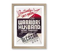 Wpa The Warrior'S Husband Theatre Poster Vintage Framed Wall Art Print, Ready to Hang Picture for Living Room Bedroom Home Office Décor, Oak A2 (64 x 46 cm)