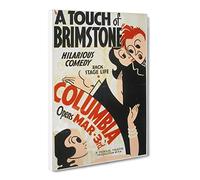 Wpa Touch Of Brimstone Theatre Poster Canvas Print | Gallery Wrapped 30mm Frame Wall Art | 24x16 inches | Ready to Hang | Retro Picture | Living Room Bedroom Lounge Office