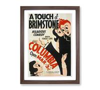 Wpa Touch Of Brimstone Theatre Poster Vintage Framed Print | A3 Walnut Framed Wall Art | Ready to Hang | Classic Nature Picture | Living Room Bedroom Lounge Office