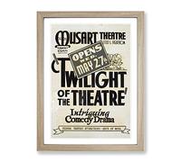 Wpa Twilight Of The Theatre Poster Vintage Framed Print | A2 Oak Framed Wall Art | Ready to Hang | Classic Nature Picture | Living Room Bedroom Lounge Office