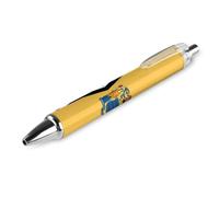 Wpamlrta American And New Jersey State Flag Ballpoint Pen Retractable Journaling Pen Black Ink Ball Point Pen Office Pens for Men Women Office Supplies 1 PCS