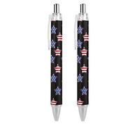 Wpamlrta American Flag Ballpoint Pen Slim Retractable Blue Ink 0.5 Mm Ballpoint Pen for Writing And Signing Home School Office