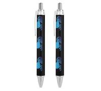 Wpamlrta Aries Horoscope Retractable Ballpoint Pen Portable Blue Ink Ball Point Pen Work Pens for Home Office 2 PCS