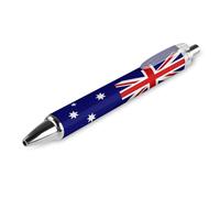 Wpamlrta Australian Flag Ballpoint Pen Slim Retractable Blue Ink 0.5 Mm Ballpoint Pen for Writing And Signing Home School Office 1 PCS