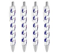 Wpamlrta Australian Kangaroo Flag Ballpoint Pen Slim Retractable Blue Ink 0.5 Mm Ballpoint Pen for Writing And Signing Home School Office 4 PCS
