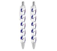 Wpamlrta Australian Kangaroo Flag Ballpoint Pen Slim Retractable Blue Ink 0.5 Mm Ballpoint Pen for Writing And Signing Home School Office 2 PCS