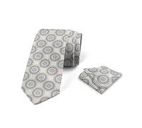 Wpamlrta Cadet Blue Blue Grey Men's Tie Set Necktie Set Groom Handkerchief for Parties Weddings & All Occasions