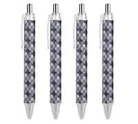 Wpamlrta Colorful Moroccan Tile Pattern Ballpoint Pen Retractable Writing Ball Pens Office Supplies Gifts for Women Men