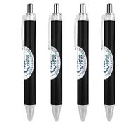 Wpamlrta Connecticut State Seal Ballpoint Pens Retractable Pen Work Pens Rolling Ball Pen for Office Home 4 PCS