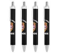 Wpamlrta Crazy Dog Live Here Retractable Ballpoint Pen Portable Blue Ink Ball Point Pen Work Pens for Home Office 4 PCS