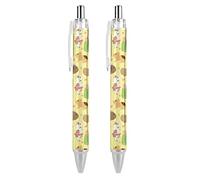 Wpamlrta Cute Cartoon Guinea Pig Pattern Ballpoint Pen Retractable Writing Ball Pens Office Supplies Gifts for Women Men
