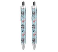 Wpamlrta Cute Hot Air Balloon Print Pattern Ballpoint Pen Retractable Writing Ball Pens Office Supplies Gifts for Women Men