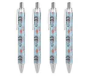 Wpamlrta Cute Hot Air Balloon Print Pattern Ballpoint Pen Retractable Writing Ball Pens Office Supplies Gifts for Women Men