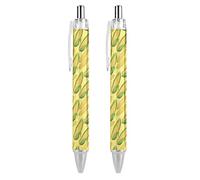 Wpamlrta Fresh Ripe Corn Cobs Pattern Ballpoint Pen Retractable Writing Ball Pens Office Supplies Gifts for Women Men