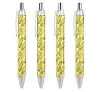 Wpamlrta Fresh Ripe Corn Cobs Pattern Ballpoint Pen Retractable Writing Ball Pens Office Supplies Gifts for Women Men