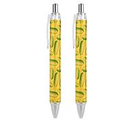 Wpamlrta Fresh Ripe Corn Cobs Pattern Ballpoint Pen Retractable Writing Ball Pens Office Supplies Gifts for Women Men