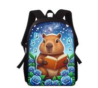Wpamlrta Funny Capybara School Backpack for Kids Girls Boys | Bookbag 15 Inch Schoolbag Cute Capybara Backpack for School Kids Girls School Bag Read Book Capybara