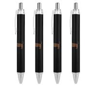 Wpamlrta Funny Dachshund Dog Ballpoint Pens Retractable Pen Work Pens Rolling Ball Pen for Office Home 4 PCS