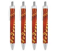 Wpamlrta Genetics DNA Ballpoint Pens Retractable Pen Work Pens Rolling Ball Pen for Office Home 4 PCS