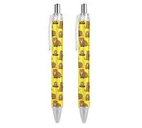 Wpamlrta Groundhogs Marmot Cartoon Pattern Ballpoint Pen Retractable Writing Ball Pens Office Supplies Gifts for Women Men