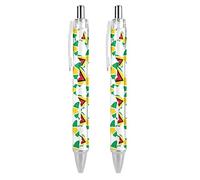 Wpamlrta Guyana Flag Butterfly Ballpoint Pen Ball Point Pen for Men Women Retractable Pens 0.5mm Blue with Funny Printed