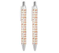 Wpamlrta Happy Penis Dick Sweet Bacon Wrapped Ballpoint Pen Retractable Work Pens for Men Women Office Gift 2 PCS