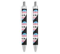 Wpamlrta He Him His Transgender Pride Pattern Ballpoint Pen Retractable Writing Ball Pens Office Supplies Gifts for Women Men