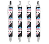 Wpamlrta He Him His Transgender Pride Pattern Ballpoint Pen Retractable Writing Ball Pens Office Supplies Gifts for Women Men