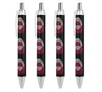 Wpamlrta It's In My DNA Greenland Flag Ballpoint Pen Retractable Fine Point Round Barrel Pens for Notebook Writing Office Working 0.5mm 4Pcs
