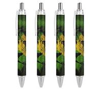 Wpamlrta Jamaica Flag Lion Ballpoint Pen Retractable Work Pens for Men Women Office Gift 4 PCS