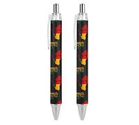 Wpamlrta Juneteenth Fist Freedom Day African American Pattern Ballpoint Pen Retractable Writing Ball Pens Office Supplies Gifts for Women Men