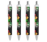 Wpamlrta Juneteenth Freedom Day African American Pattern Ballpoint Pen Retractable Writing Ball Pens Office Supplies Gifts for Women Men