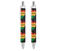 Wpamlrta Juneteenth Freedom Day African American Pattern Ballpoint Pen Retractable Writing Ball Pens Office Supplies Gifts for Women Men