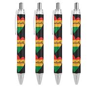 Wpamlrta Juneteenth Freedom Day African American Pattern Ballpoint Pen Retractable Writing Ball Pens Office Supplies Gifts for Women Men