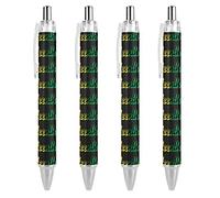 Wpamlrta Juneteenth Freedom Day African American Pattern Ballpoint Pen Retractable Writing Ball Pens Office Supplies Gifts for Women Men
