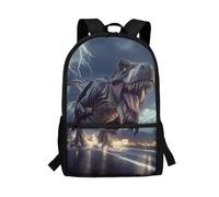 Wpamlrta Kids Backpack for School Kids Back Packs for Elementary School Thunder Dinosaur