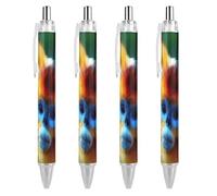 Wpamlrta Lovely Golden Snub-Nosed Monkey Retractable Ballpoint Pen Portable Blue Ink Ball Point Pen Work Pens for Home Office 4 PCS