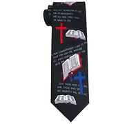 Wpamlrta Men's Christian Ties Novelty Religous Holy Bible Jesus Crosses Neckties