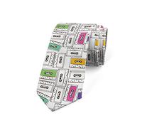 Wpamlrta Men's Tie Retro Audio Cassette 90s 80s Necktie 3.7" Multicolor