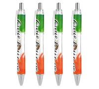 Wpamlrta Mexican Flag Ballpoint Pen Slim Retractable Blue Ink 0.5 Mm Ballpoint Pen for Writing And Signing Home School Office 4 PCS