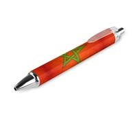 Wpamlrta Morocco Flag Ballpoint Pen Slim Retractable Blue Ink 0.5 Mm Ballpoint Pen for Writing And Signing Home School Office 1 PCS